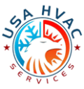 A picture of the usa hvac services logo transparent background